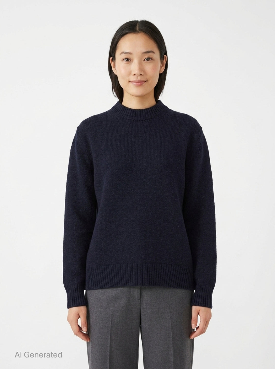 Oversized Long Sleeve Crewneck Jumper | Jil Sander | Club21 - front