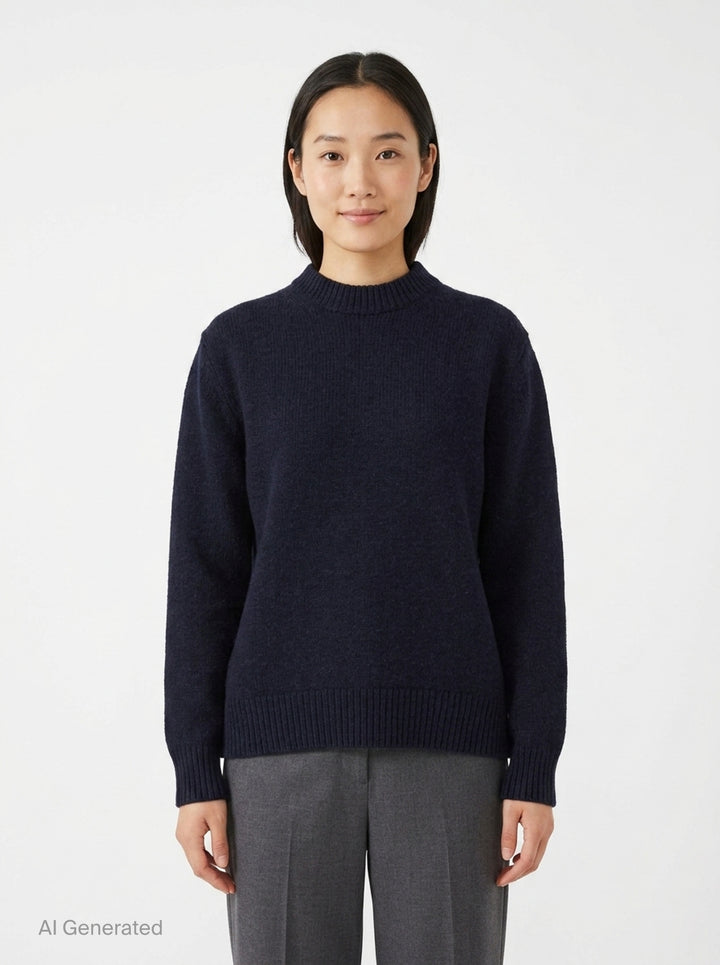 Oversized Long Sleeve Crewneck Jumper | Jil Sander | Club21 - front