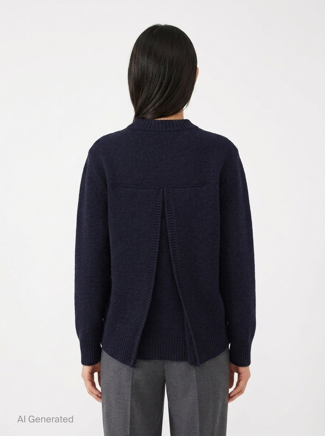 Oversized Long Sleeve Crewneck Jumper | Jil Sander | Club21 - back