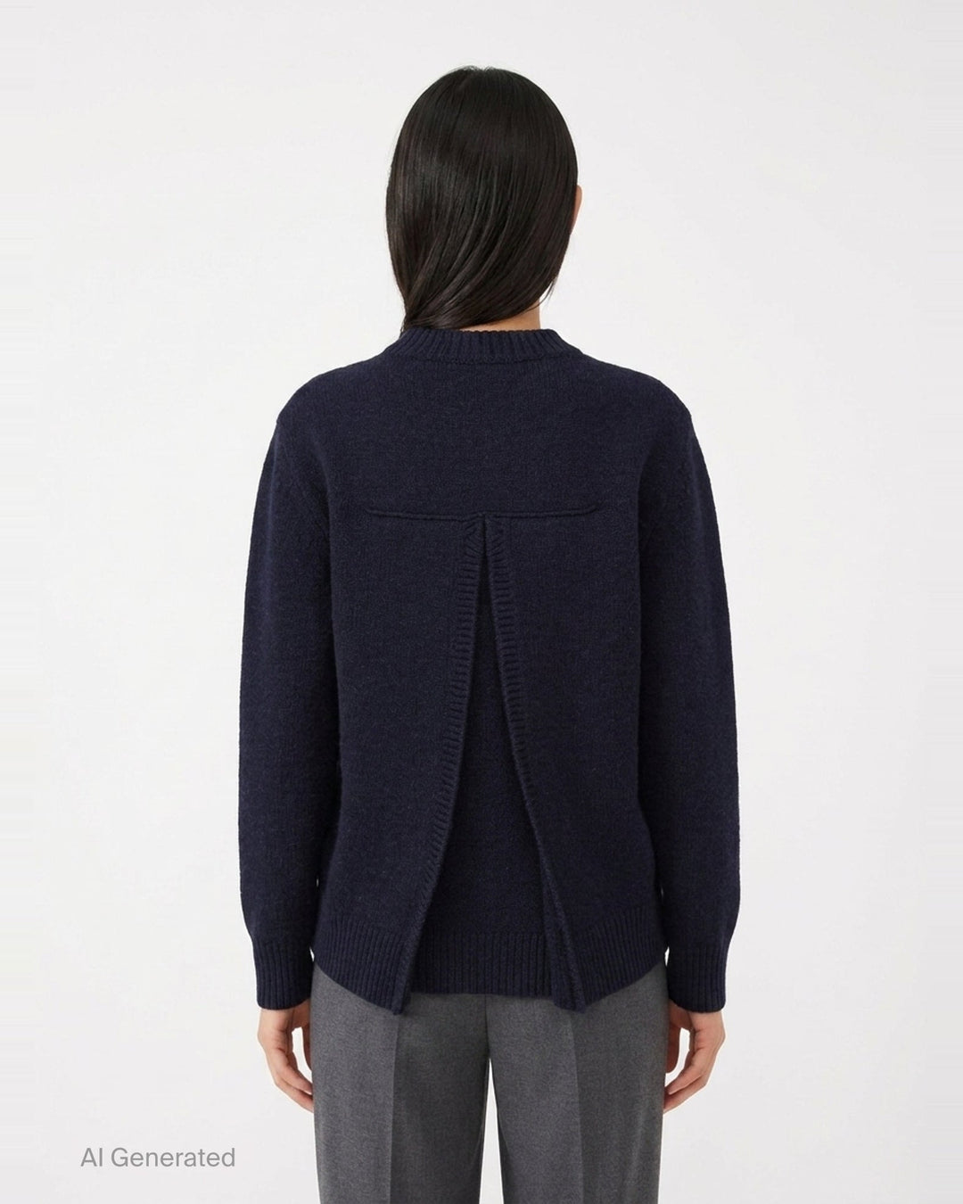 Oversized Long Sleeve Crewneck Jumper | Jil Sander | Club21 - back