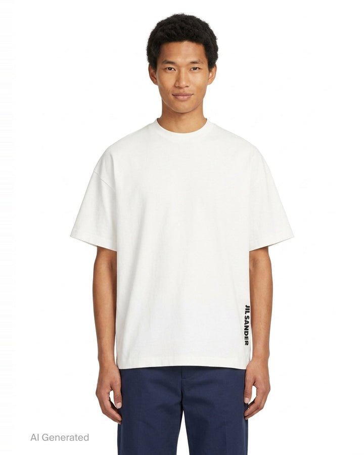 Plain Cotton Short Sleeve Tee | Jil Sander | Club21 - front