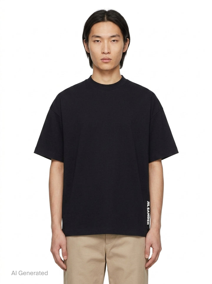 Plain Cotton Short Sleeve Tee | Jil Sander | Club21 - front