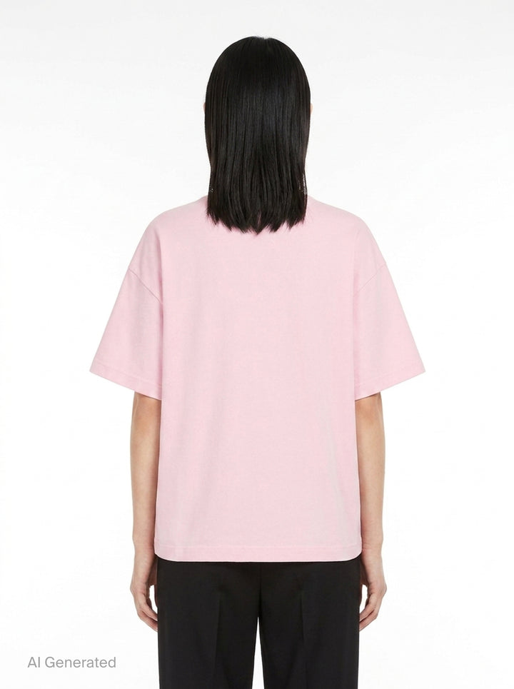 Plain Cotton Short Sleeve Tee | Jil Sander | Club21 - back
