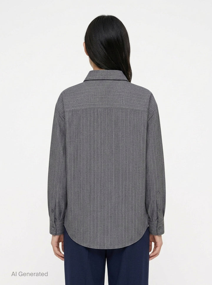 Shadowstripe Fluid Shirt | Jil Sander | Club21 - back