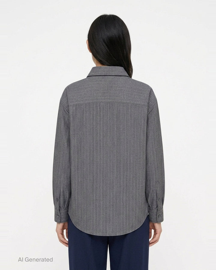 Shadowstripe Fluid Shirt | Jil Sander | Club21 - back