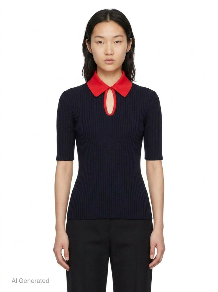 Short Sleeve Polo Shirt | Jil Sander | Club21 - front