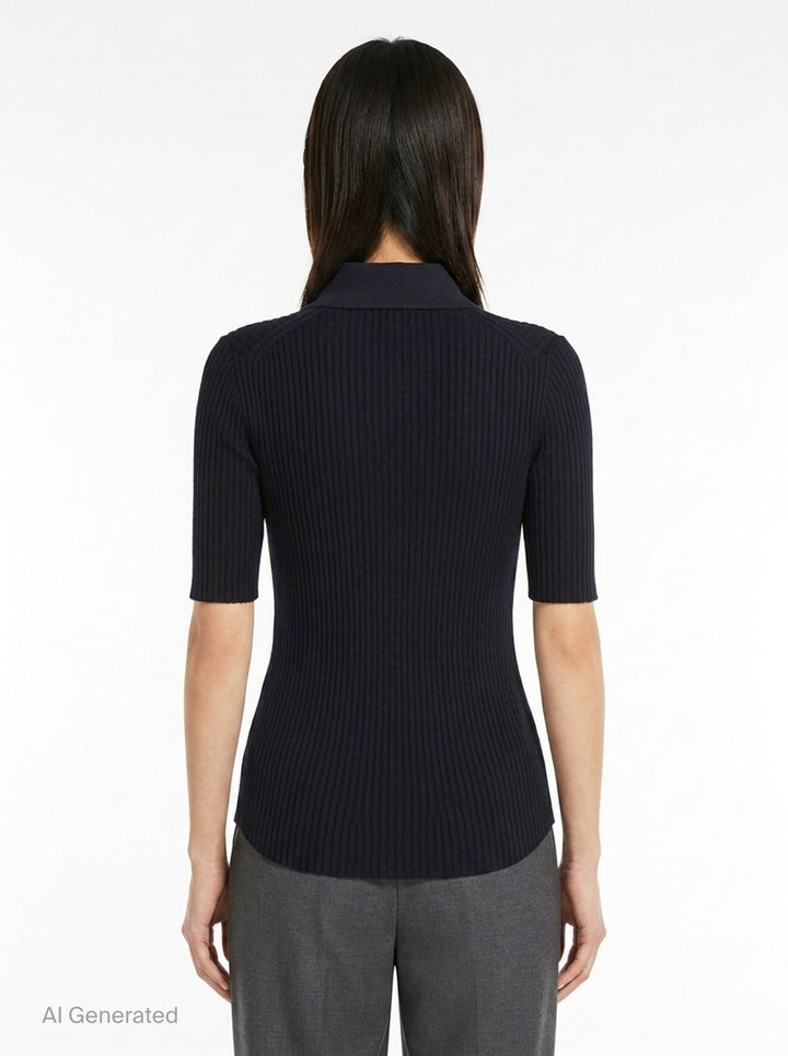 Short Sleeve Polo Shirt | Jil Sander | Club21 - back