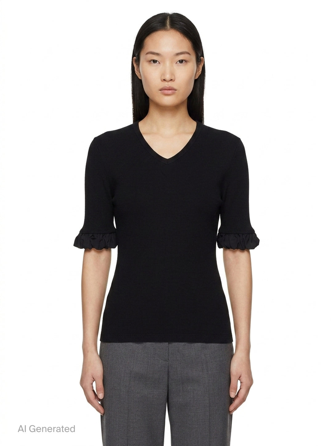 Short Sleeve Sheer Cotton Top | Jil Sander | Club21 - front