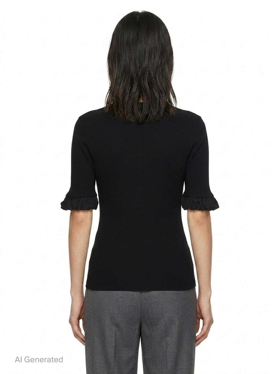 Short Sleeve Sheer Cotton Top | Jil Sander | Club21 - back