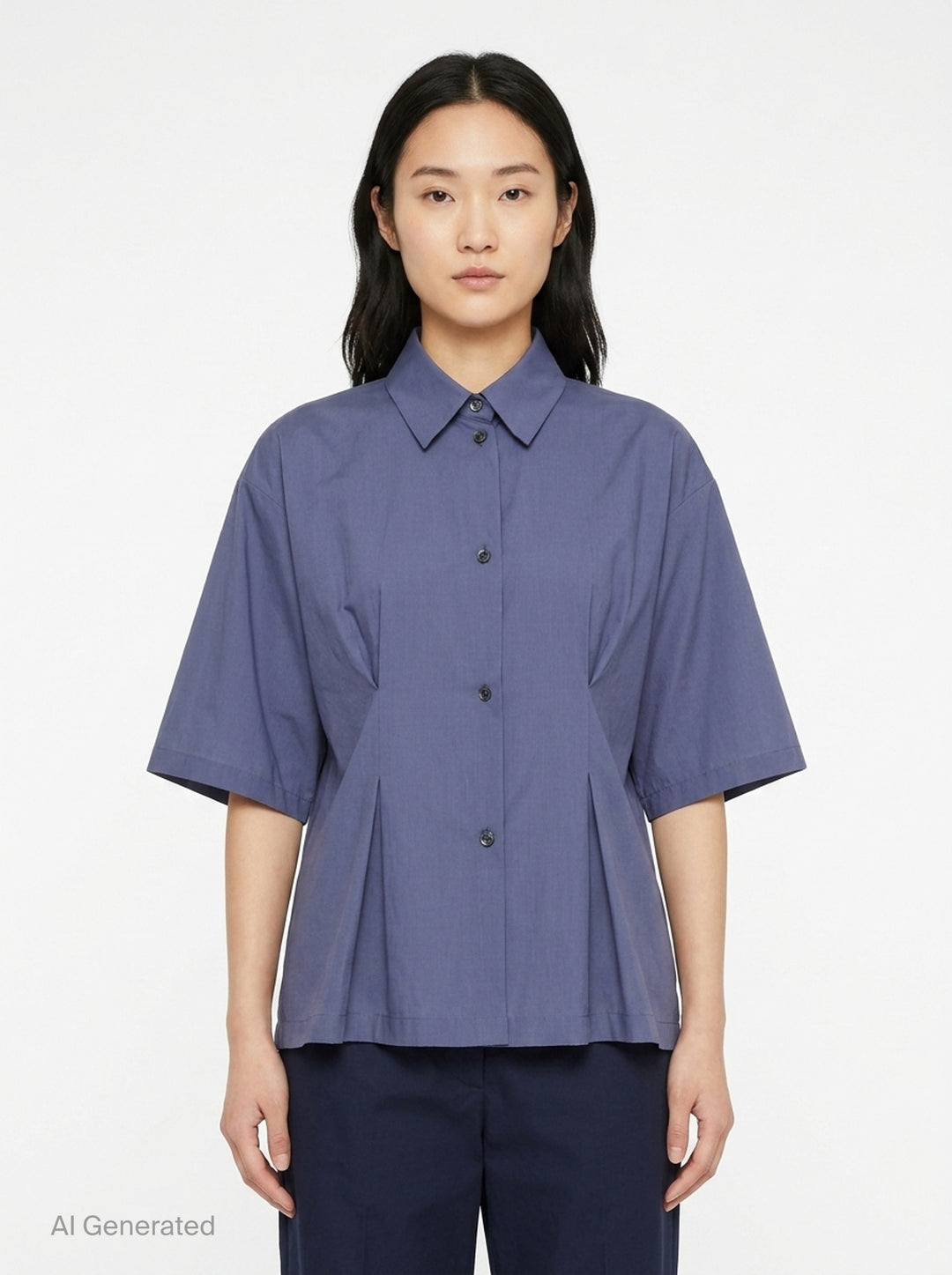 Soft Cotton Short Sleeve Shirt | Jil Sander | Club21 - front