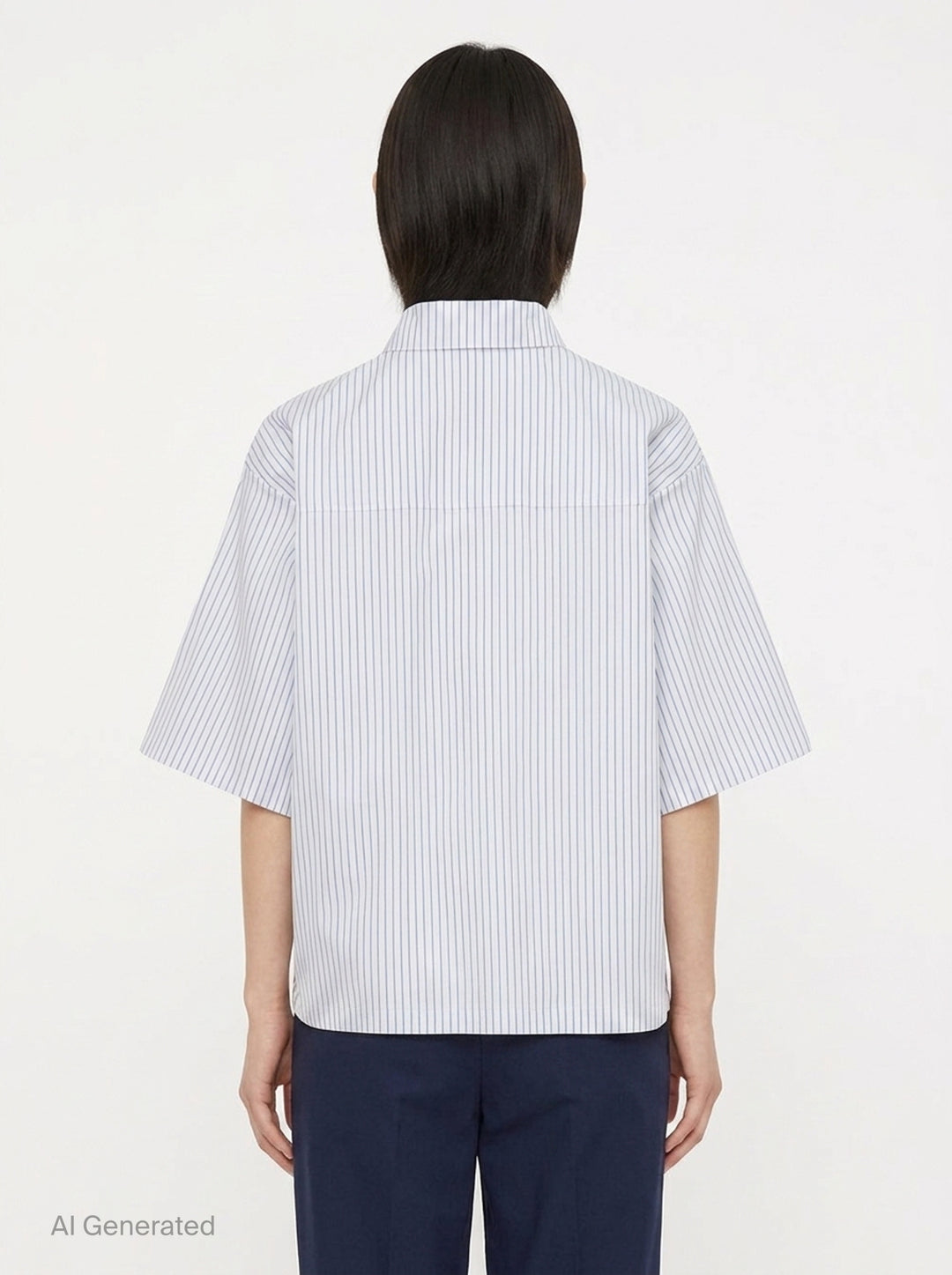 Soft Cotton Short Sleeve Shirt | Jil Sander | Club21 - back