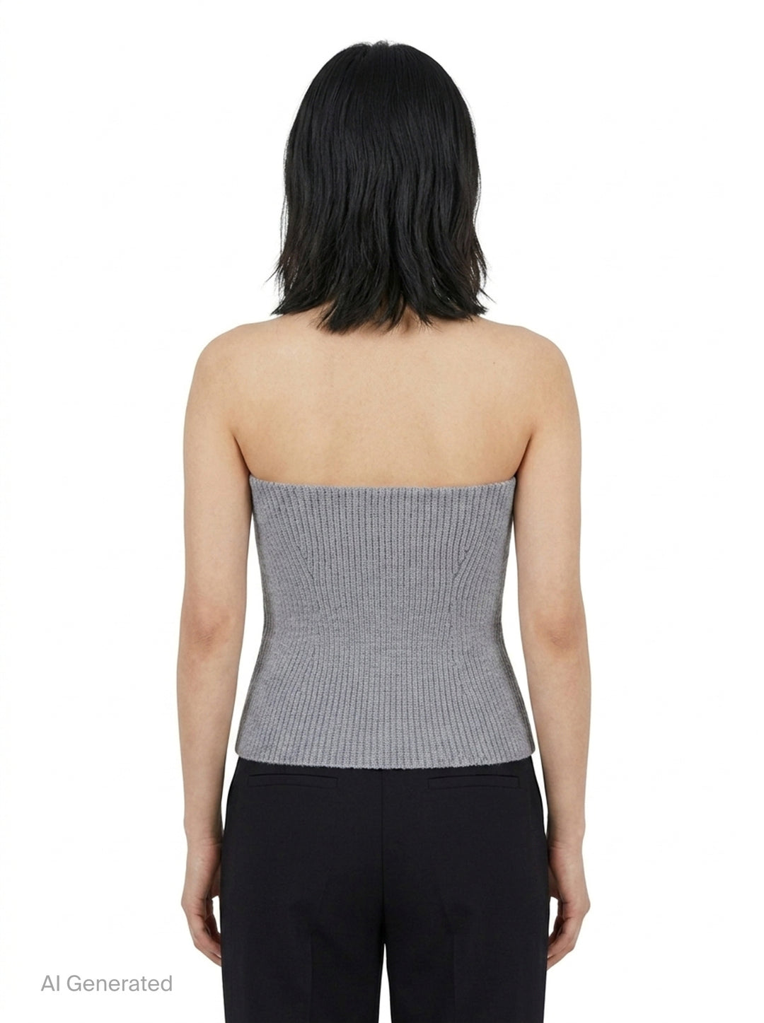Strapless Knitted Wool Top | Jil Sander | Club21 - back