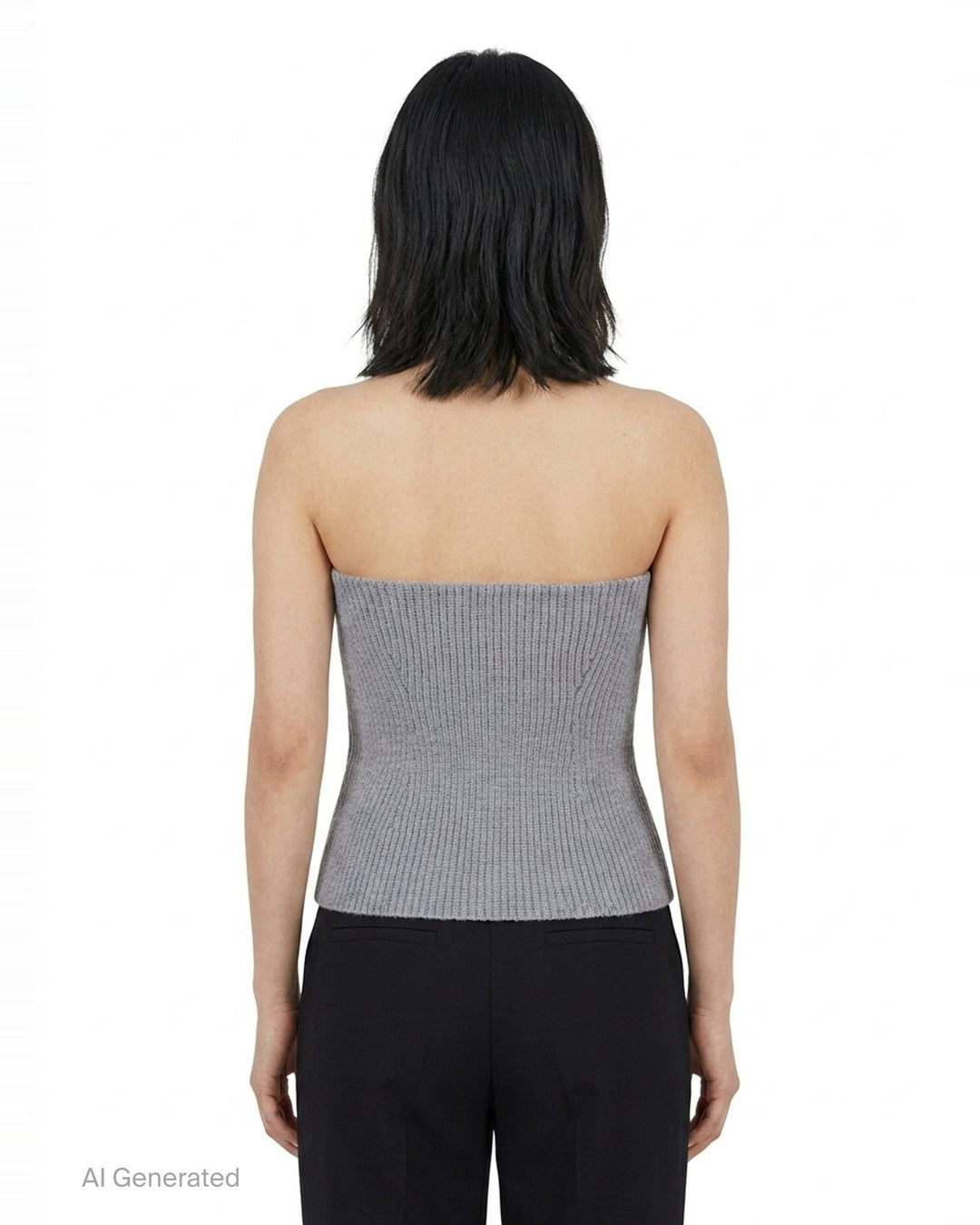 Strapless Knitted Wool Top | Jil Sander | Club21 - back