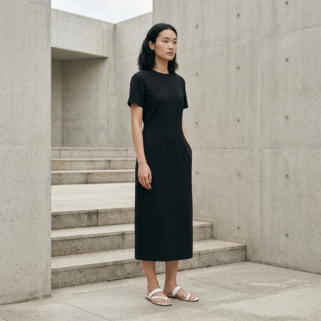 Stretch Viscose Cady Midi Dress | Jil Sander | Club21 - lifestyle