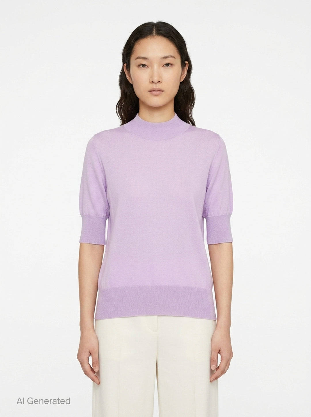 Superfine Cashmere Mock Neck Sweater | Jil Sander | Club21 - front