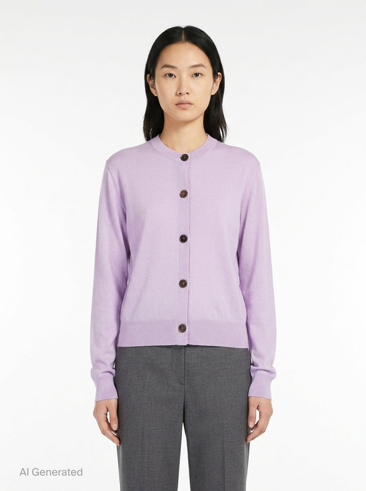 Superfine Long Sleeve Cardigan | Jil Sander | Club21 - front