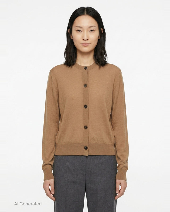 Superfine Long Sleeve Cardigan | Jil Sander | Club21 - front