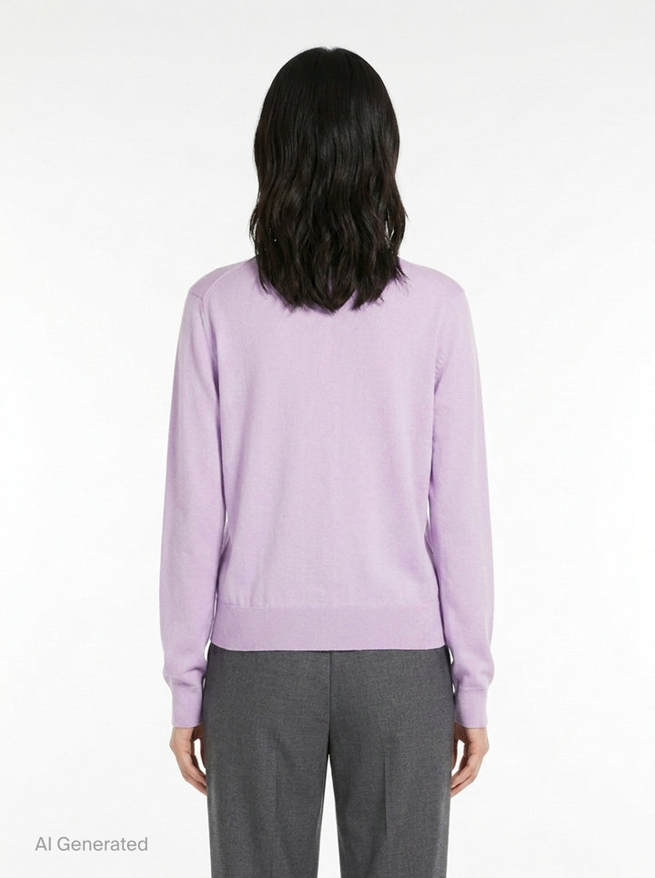 Superfine Long Sleeve Cardigan | Jil Sander | Club21 - back