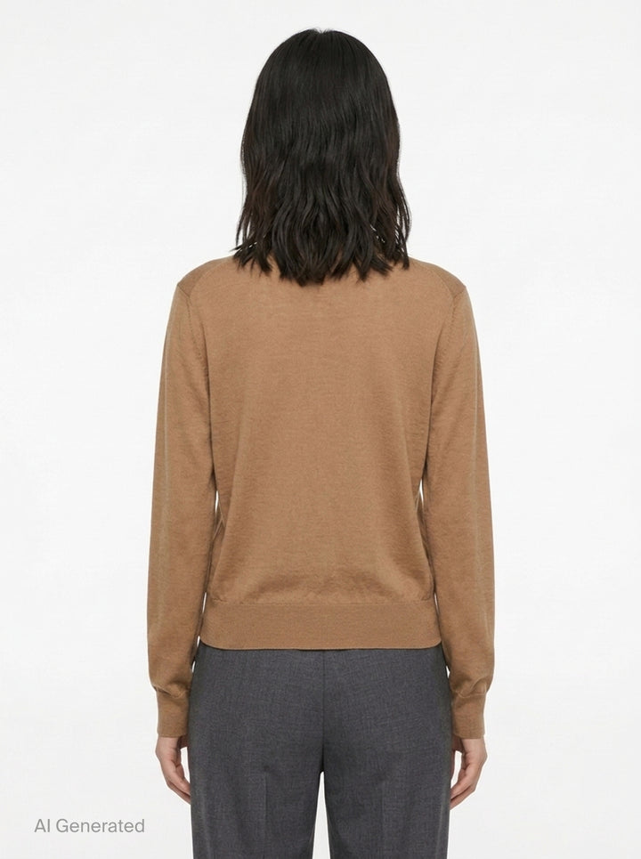 Superfine Long Sleeve Cardigan | Jil Sander | Club21 - back