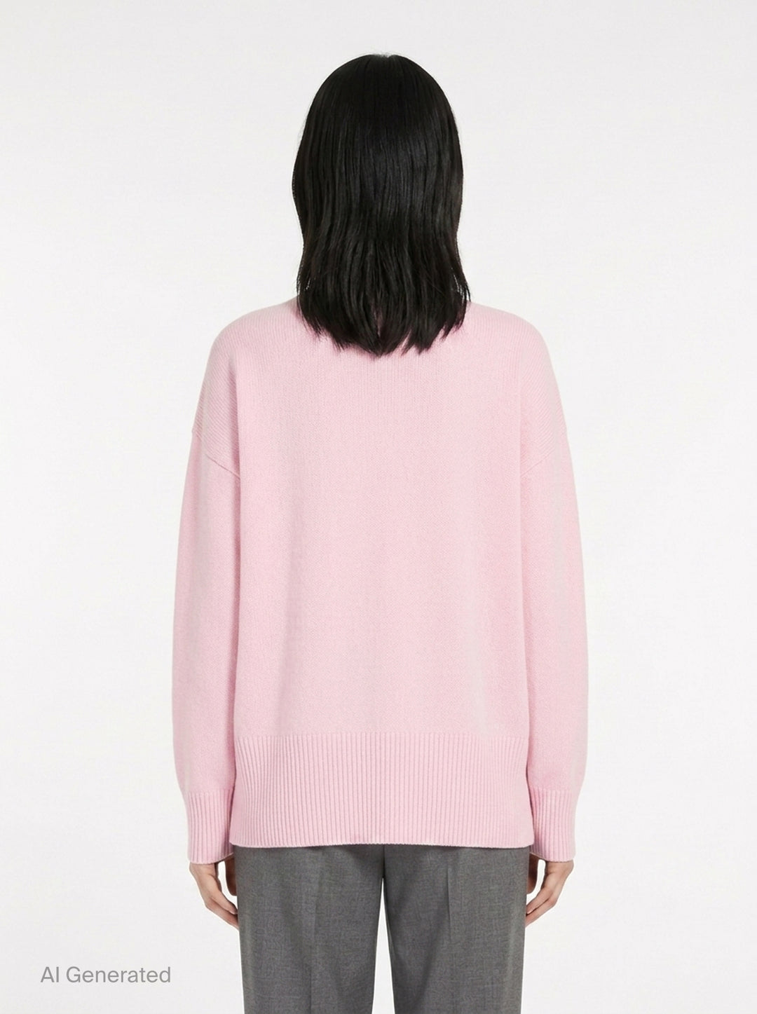 Superfine Open Crewneck Long Sleeve Sweater | Jil Sander | Club21 - back