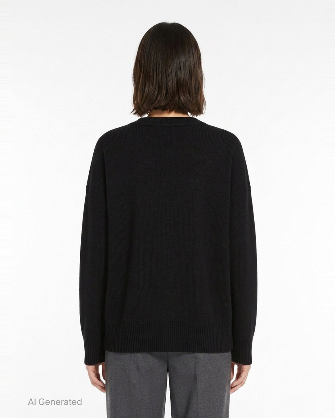 Superfine Open Crewneck Long Sleeve Sweater | Jil Sander | Club21 - back