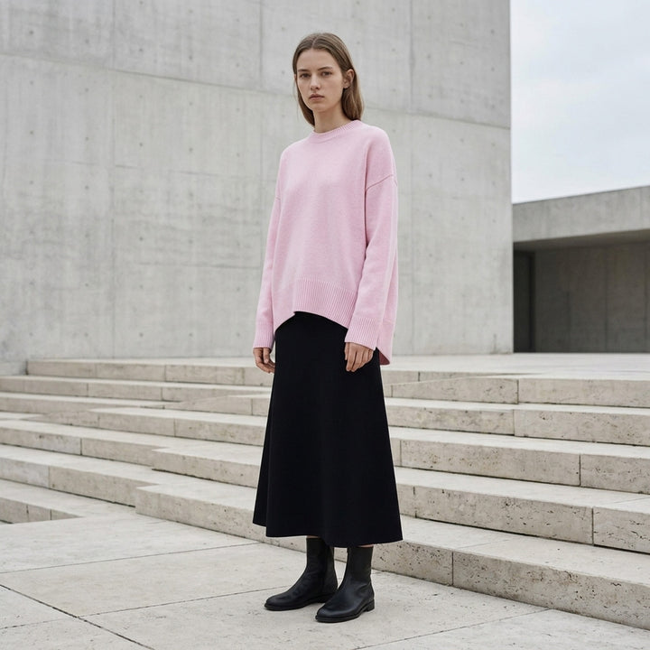 Superfine Open Crewneck Long Sleeve Sweater | Jil Sander | Club21 - lifestyle