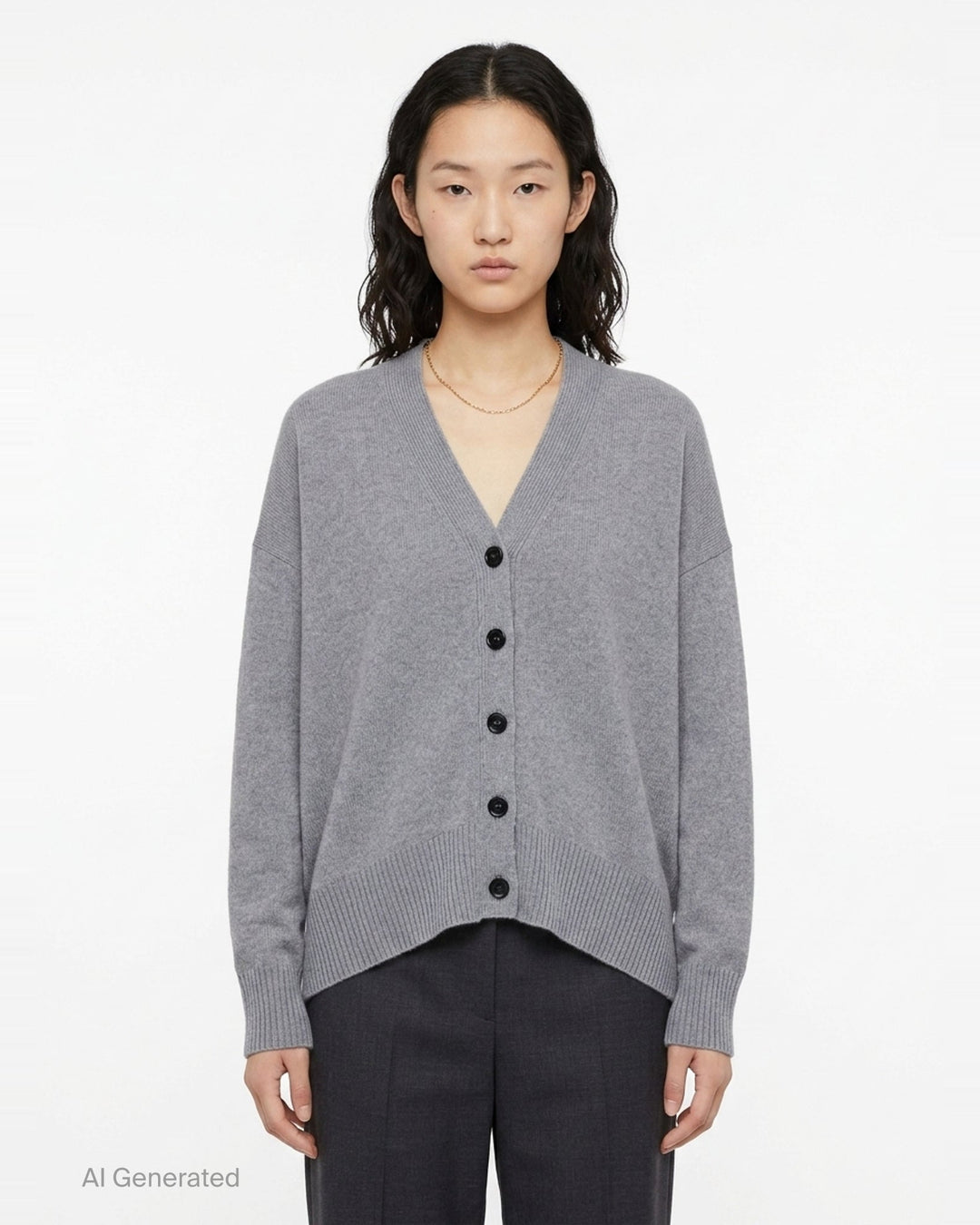 V-Neck Long Sleeve Cardigan | Jil Sander | Club21 - front