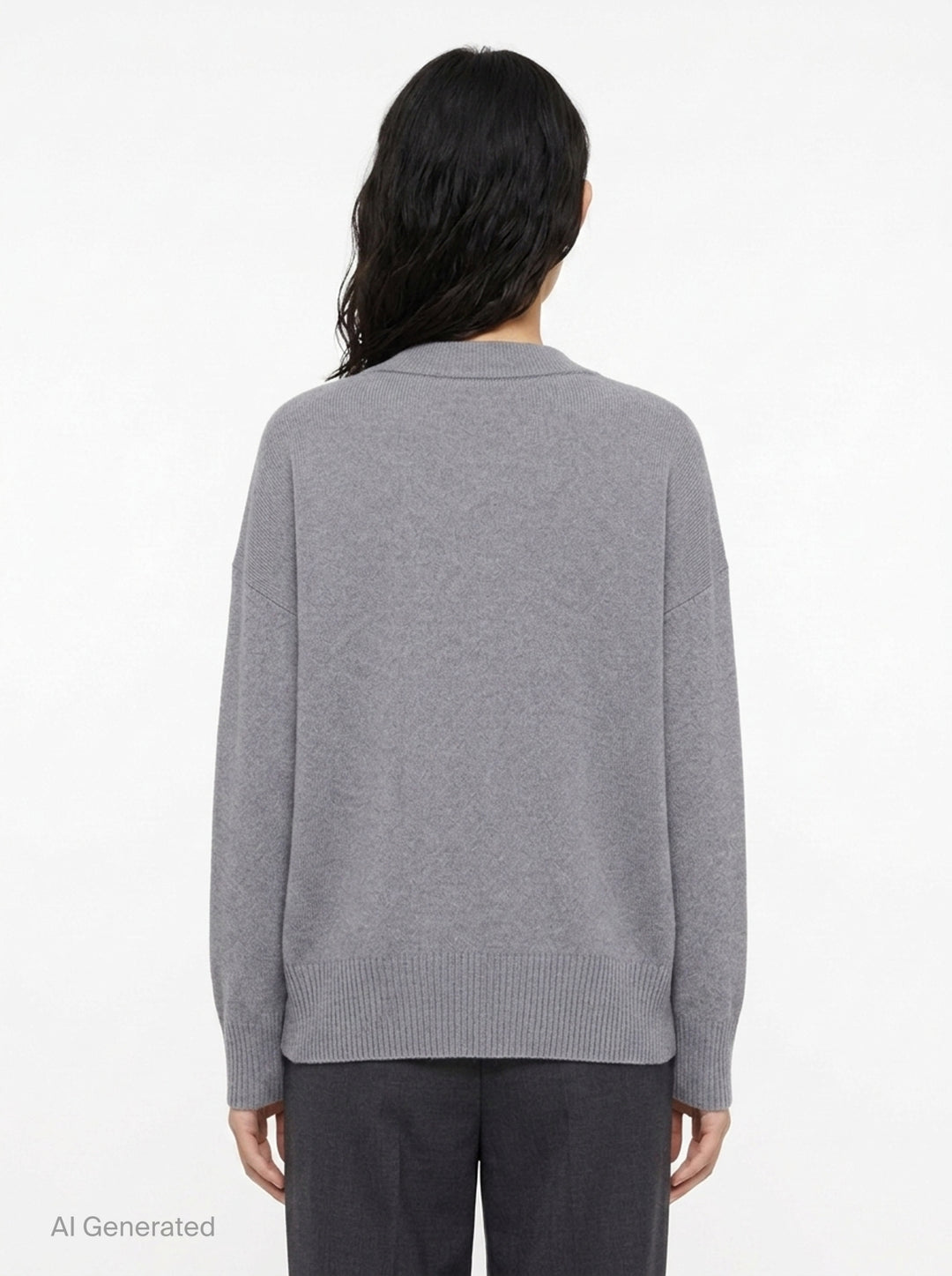 V-Neck Long Sleeve Cardigan | Jil Sander | Club21 - back