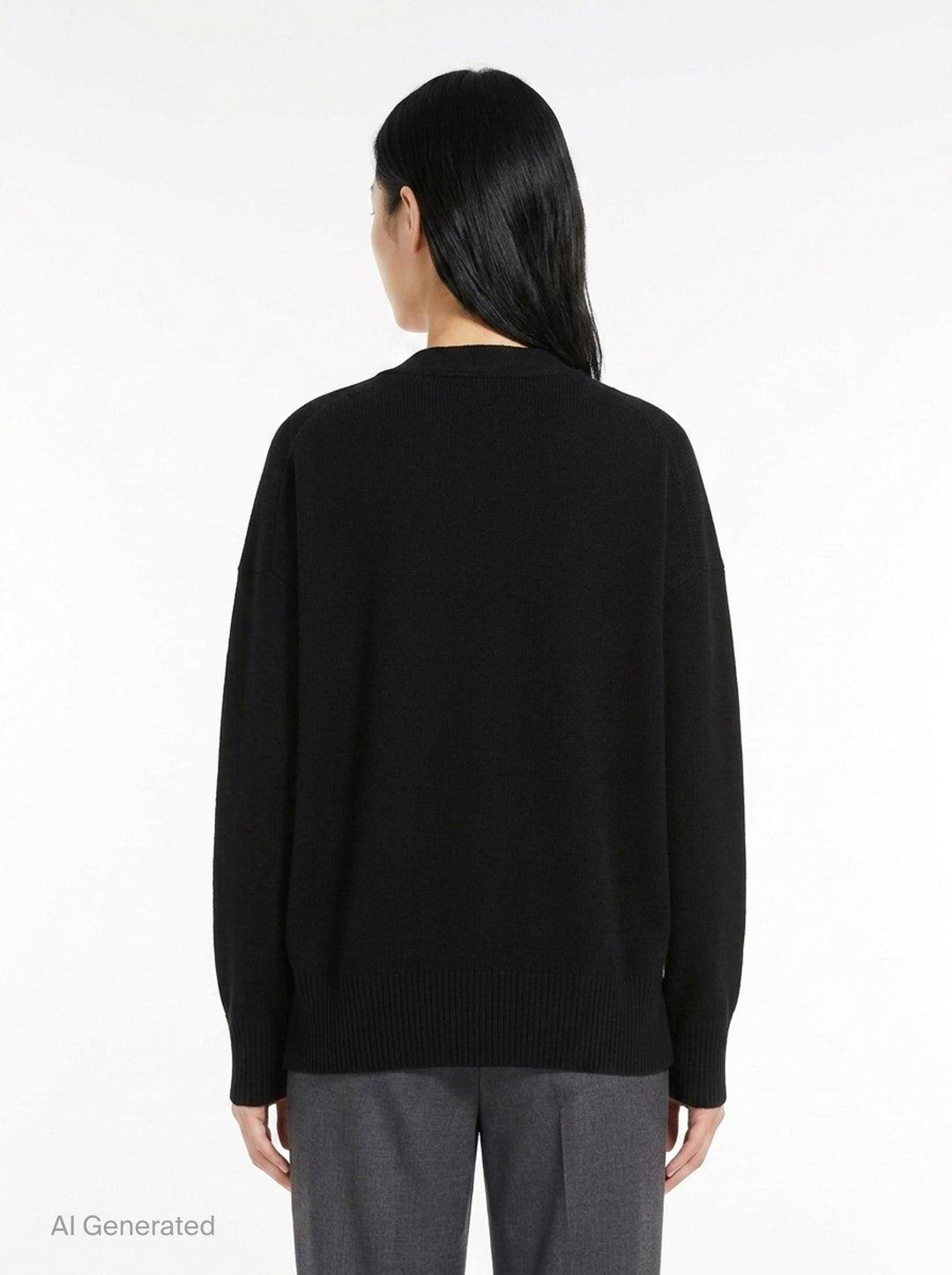 V-Neck Long Sleeve Cardigan | Jil Sander | Club21 - back