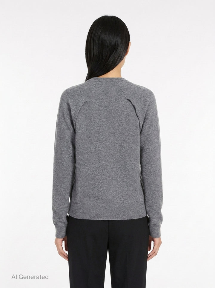 V-Neck Long Sleeve Jumper | Jil Sander | Club21 - back