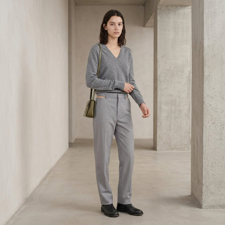 V-Neck Long Sleeve Jumper | Jil Sander | Club21 - lifestyle