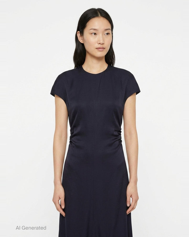Viscose Sablé Envers Gown | Jil Sander | Club21 - front
