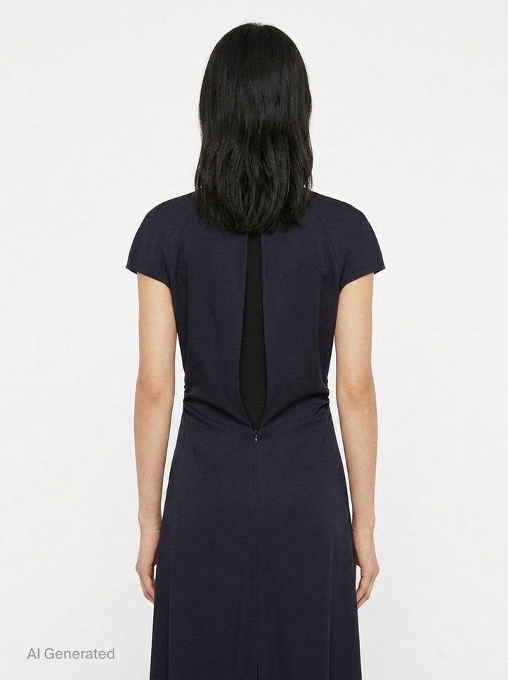 Viscose Sablé Envers Gown | Jil Sander | Club21 - back
