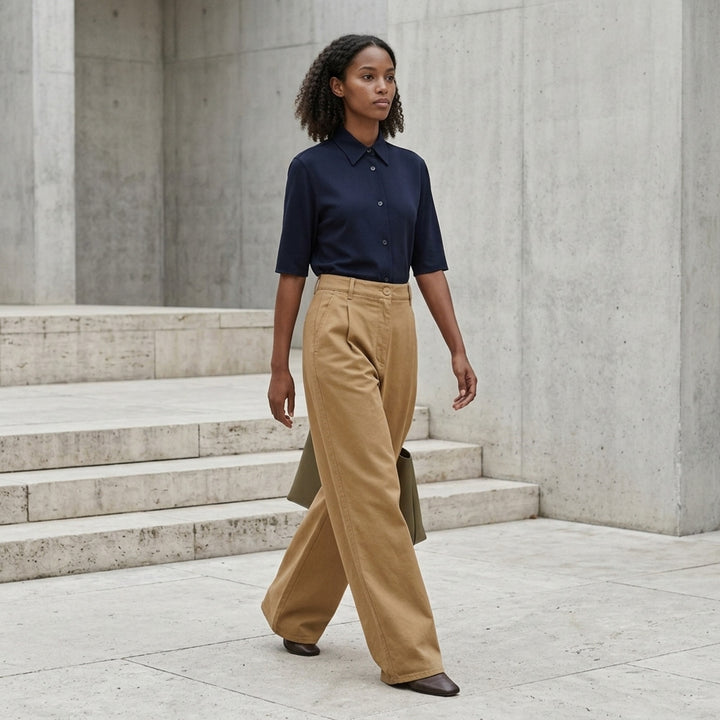 Wide Leg Cotton Trousers | Jil Sander | Club21 - lifestyle