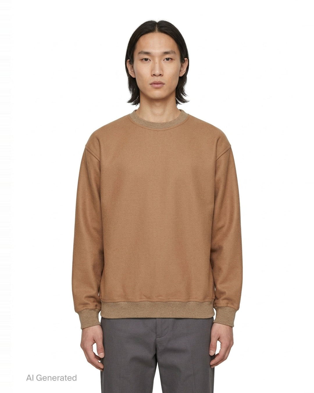 Wool Melton Long Sleeve Sweatshirt | Jil Sander | Club21 - front