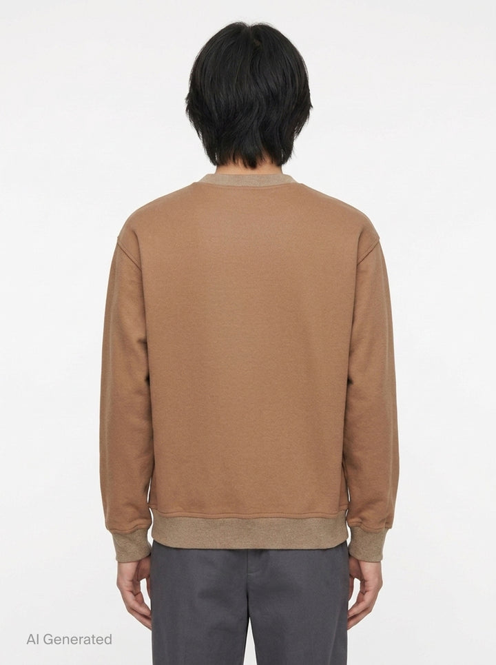 Wool Melton Long Sleeve Sweatshirt | Jil Sander | Club21 - back