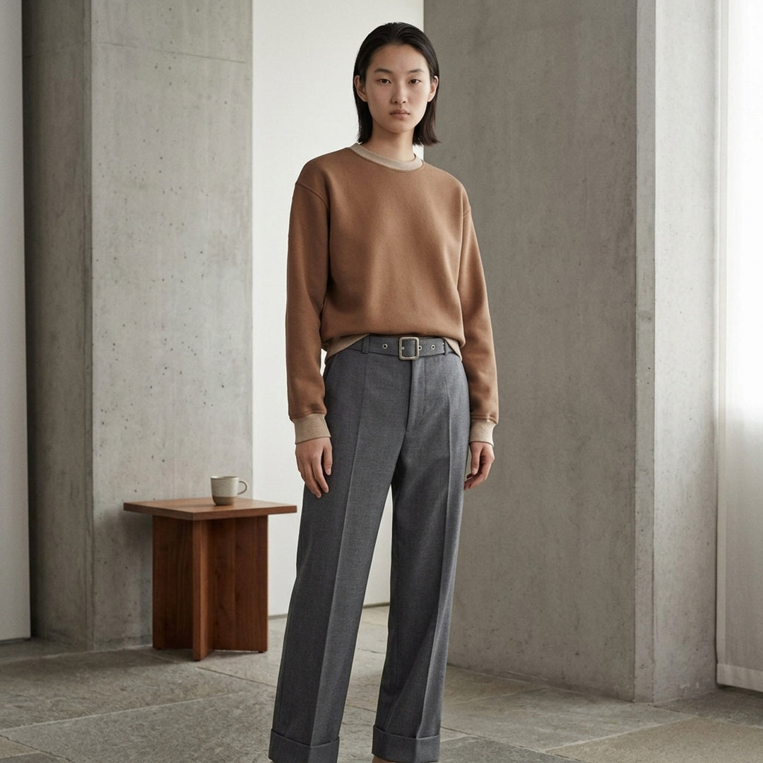 Wool Melton Long Sleeve Sweatshirt | Jil Sander | Club21 - lifestyle