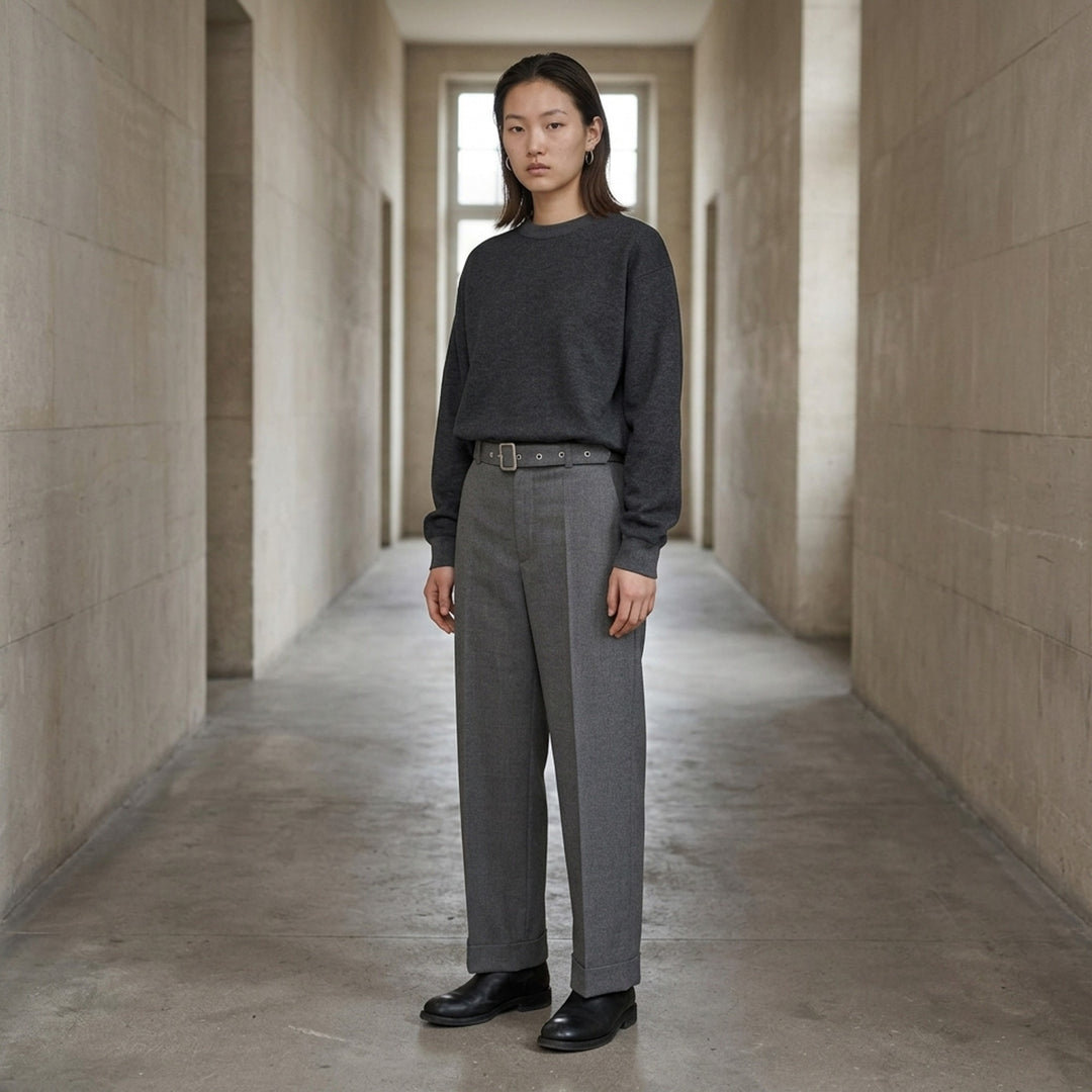 Wool Melton Long Sleeve Sweatshirt | Jil Sander | Club21 - lifestyle