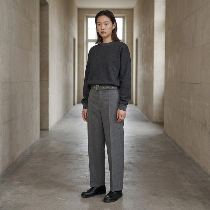 Wool Melton Long Sleeve Sweatshirt | Jil Sander | Club21 - lifestyle