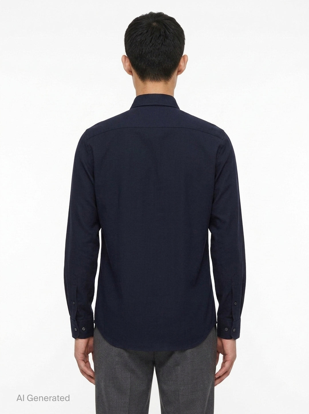 Wool Mohair Canvas Long Sleeve Shirt | Jil Sander | Club21 - back