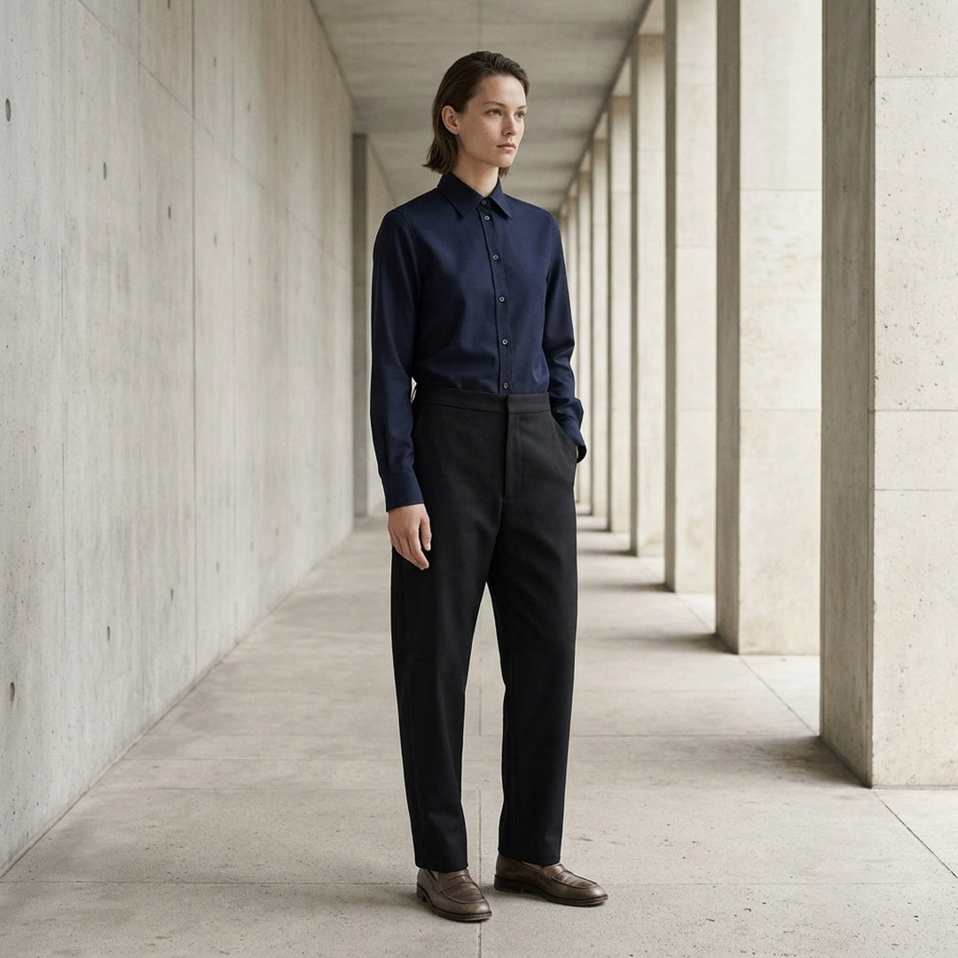 Wool Mohair Canvas Long Sleeve Shirt | Jil Sander | Club21 - lifestyle