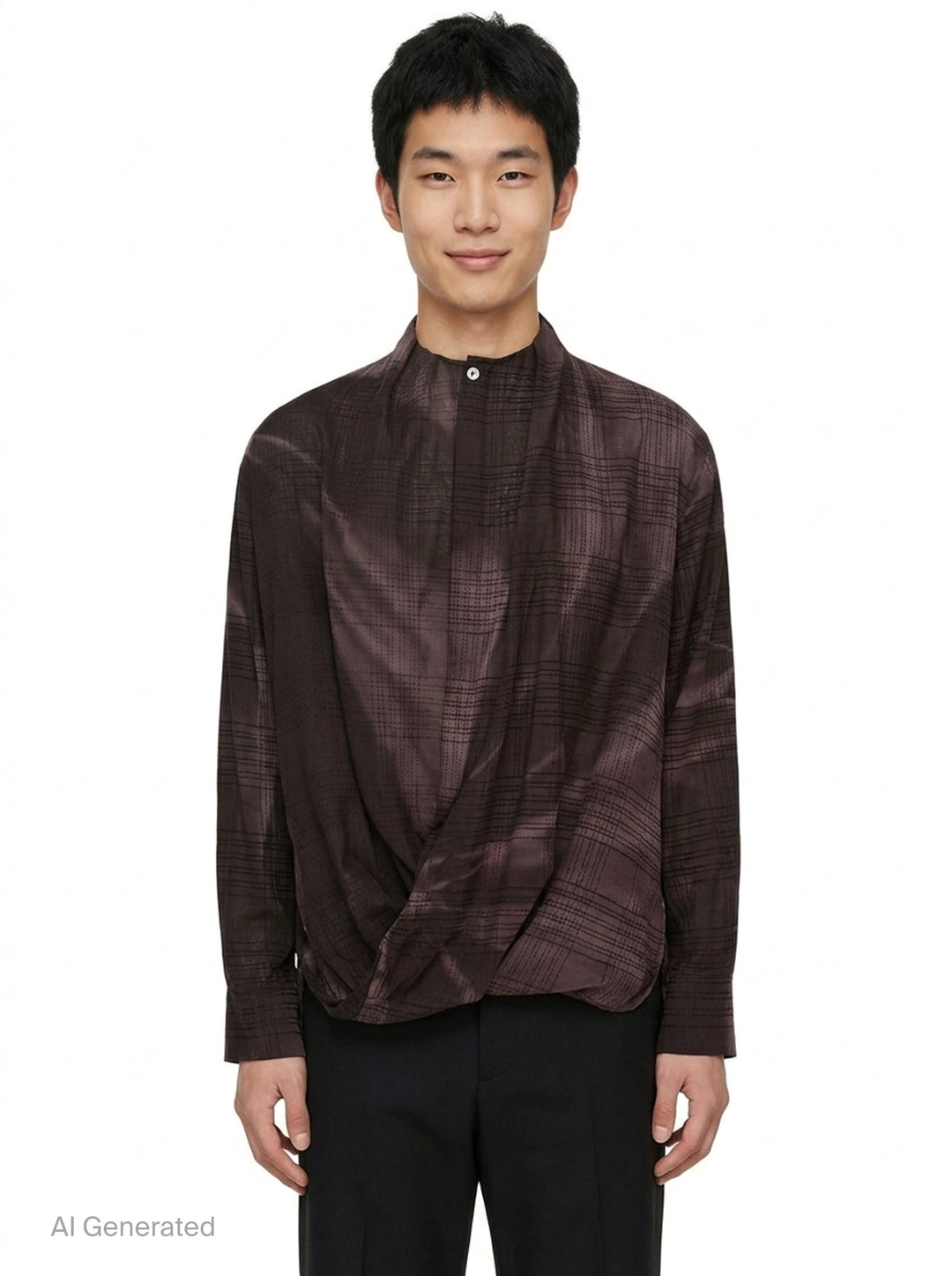Sun-Bleached Drape Long Sleeve Shirt | JiyongKim | Club21 - front