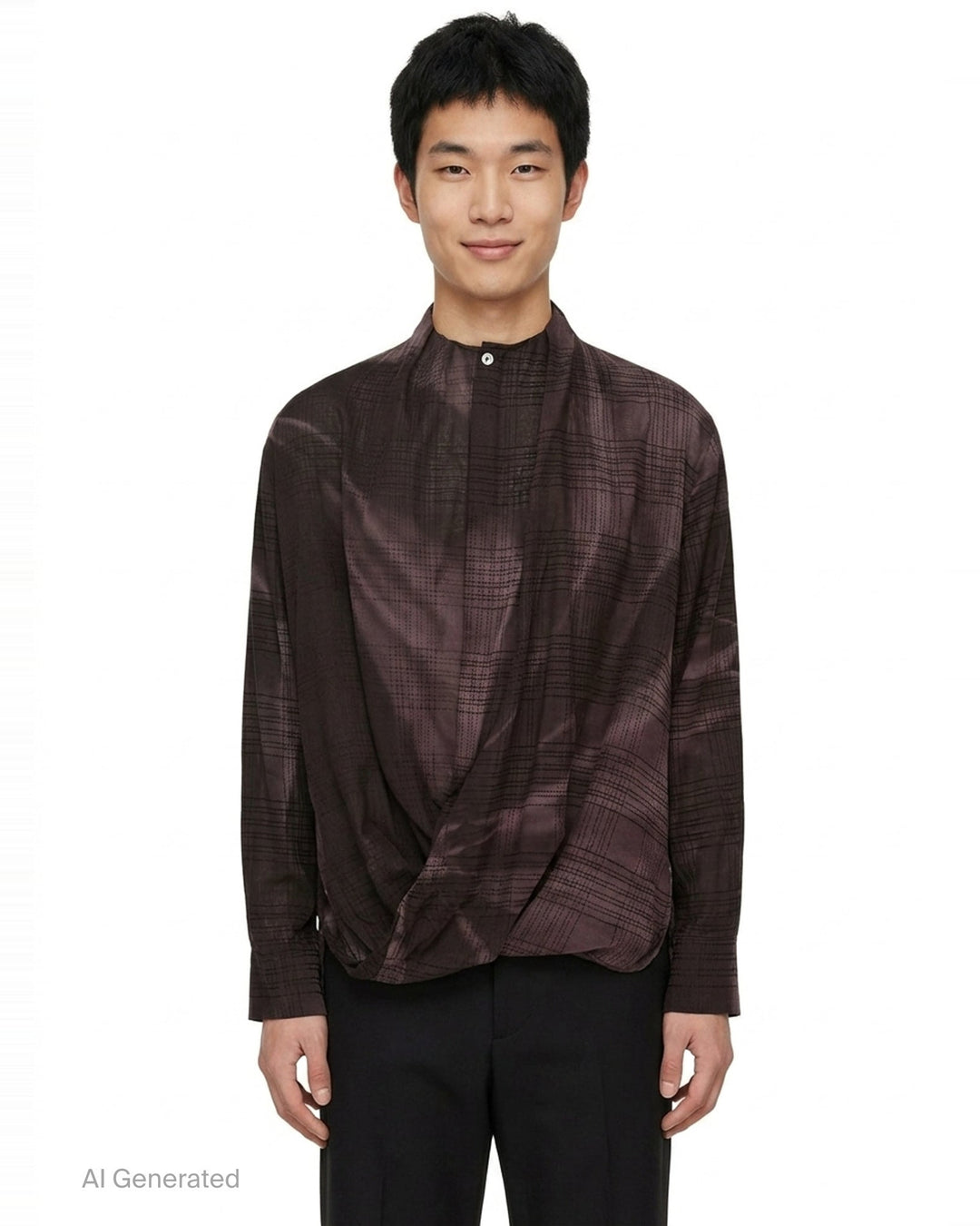 Sun-Bleached Drape Long Sleeve Shirt | JiyongKim | Club21 - front