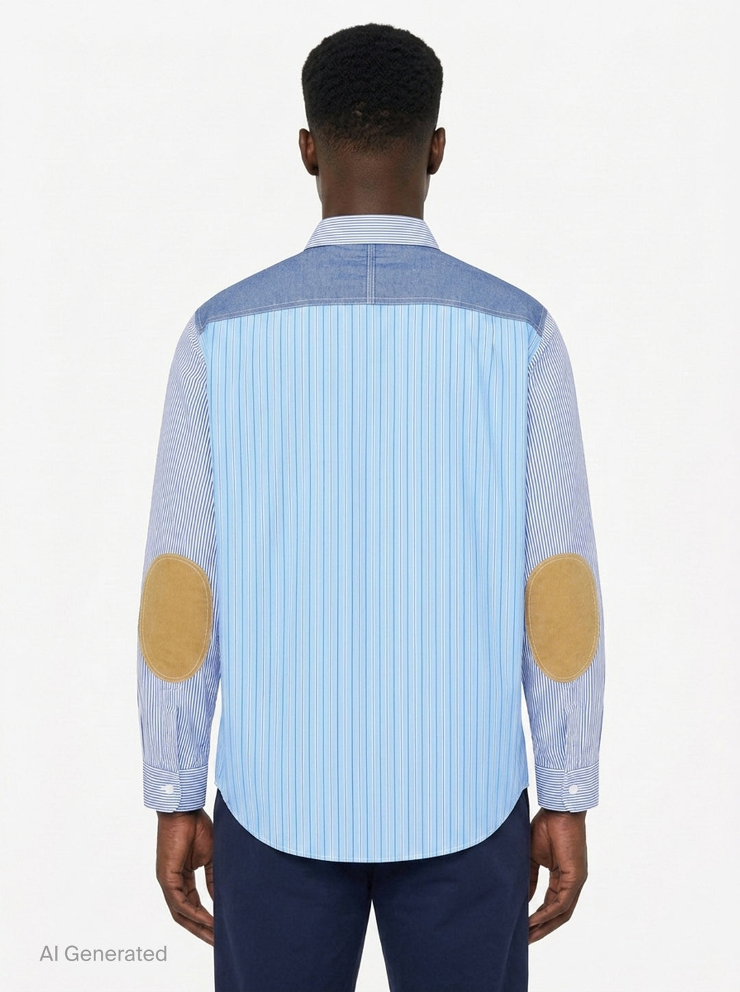 Cotton Stripe Long Sleeve Shirt | Junya Watanabe | Club21 - back