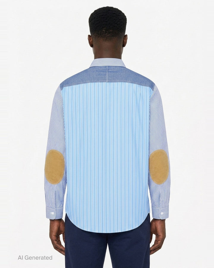 Cotton Stripe Long Sleeve Shirt | Junya Watanabe | Club21 - back