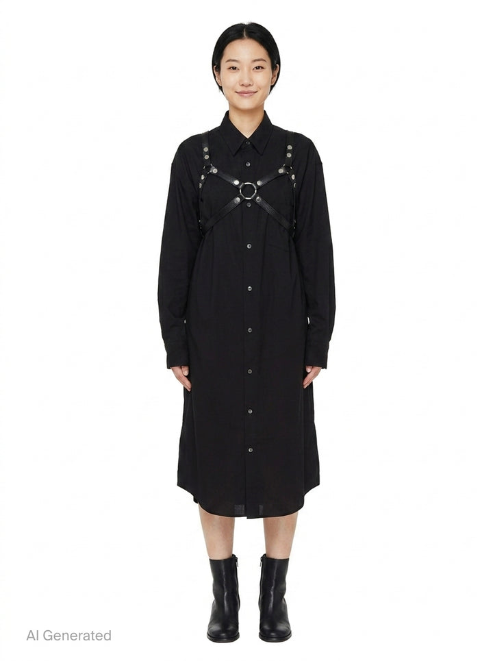 Oversized Shirt Dress With Harness | Junya Watanabe | Club21 - front