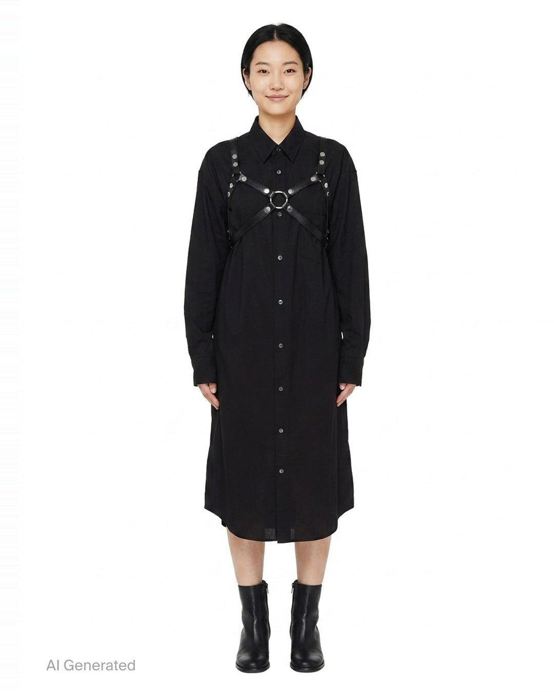 Oversized Shirt Dress With Harness | Junya Watanabe | Club21 - front
