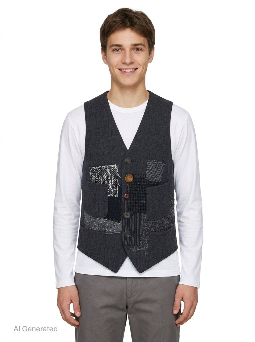 Patchwork Knit Vest | Junya Watanabe | Club21 - front