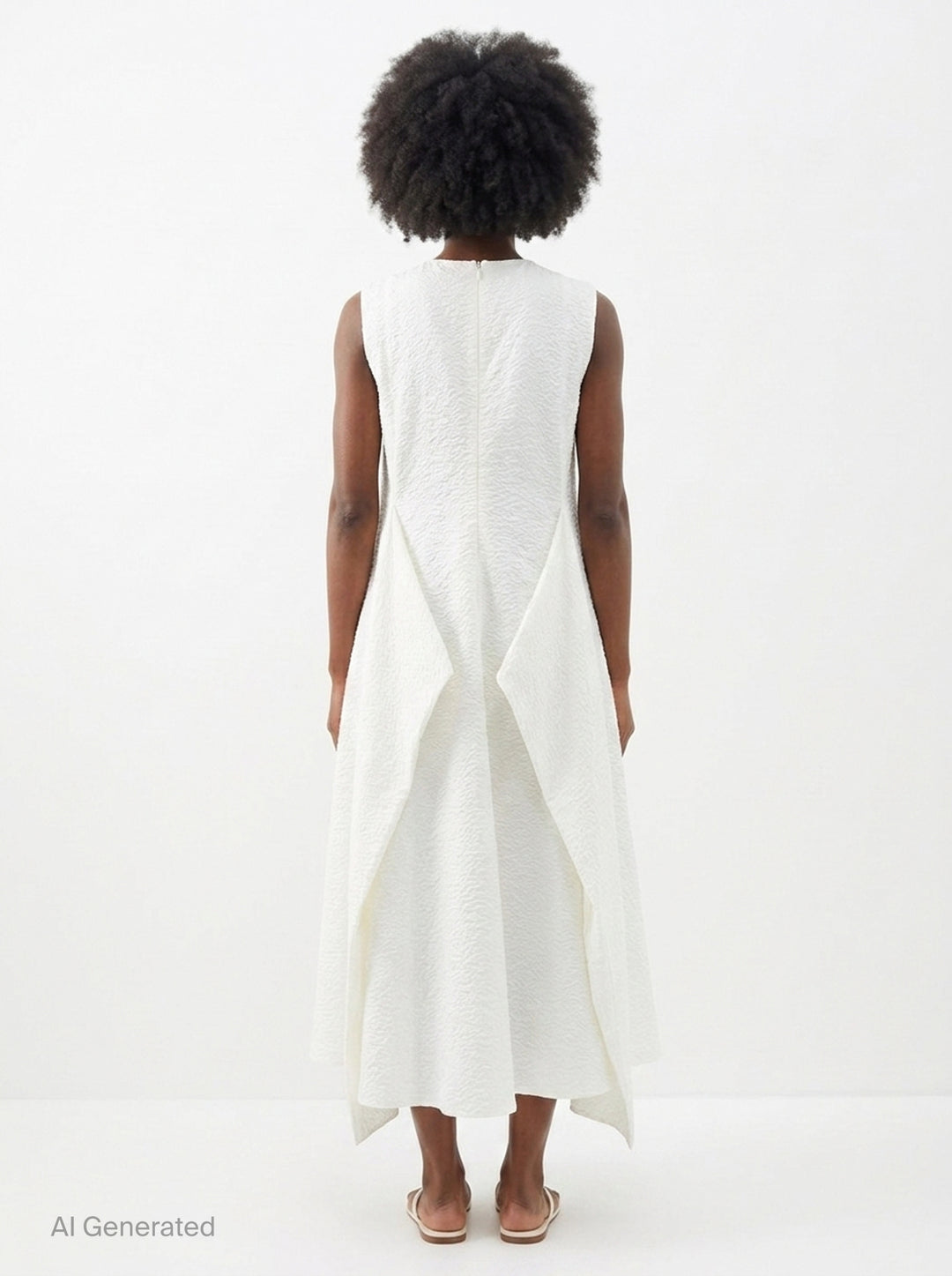 Cloqué Cotton Seersucker Dress | JW Anderson | Club21 - back