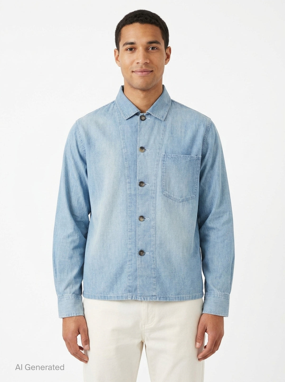 Slant Pocket Chambray Shirt | JW Anderson | Club21 - front